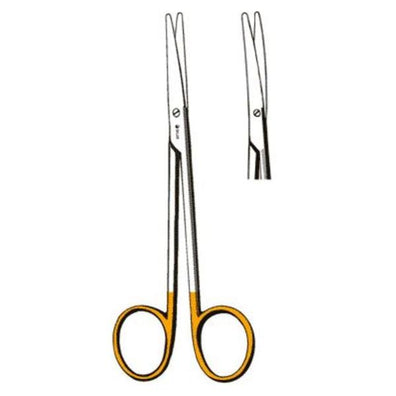Scissors Dissecting Metzenbaum-Lahey Sklar Edge TC 6" Bl/Bl Smth Curved SS/TC Ea